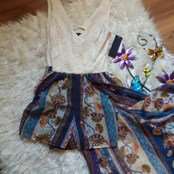 City Triangles Pants - City Triangles Maxi Romper sz XS NWT